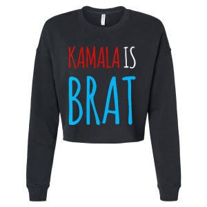 Kamala Is Brat V Neck Cropped Pullover Crew