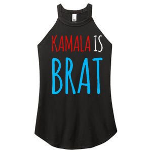 Kamala Is Brat V Neck Women's Perfect Tri Rocker Tank