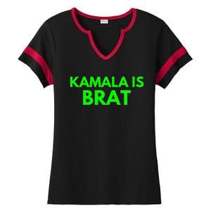 Kamala Is Brat V Neck Ladies Halftime Notch Neck Tee