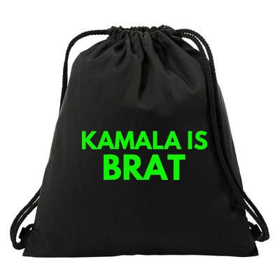 Kamala Is Brat V Neck Drawstring Bag