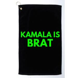 Kamala Is Brat V Neck Platinum Collection Golf Towel