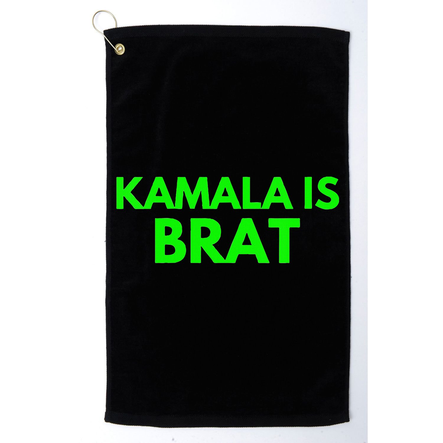 Kamala Is Brat V Neck Golf Towel