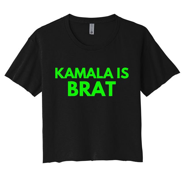 Kamala Is Brat V Neck Crop Top