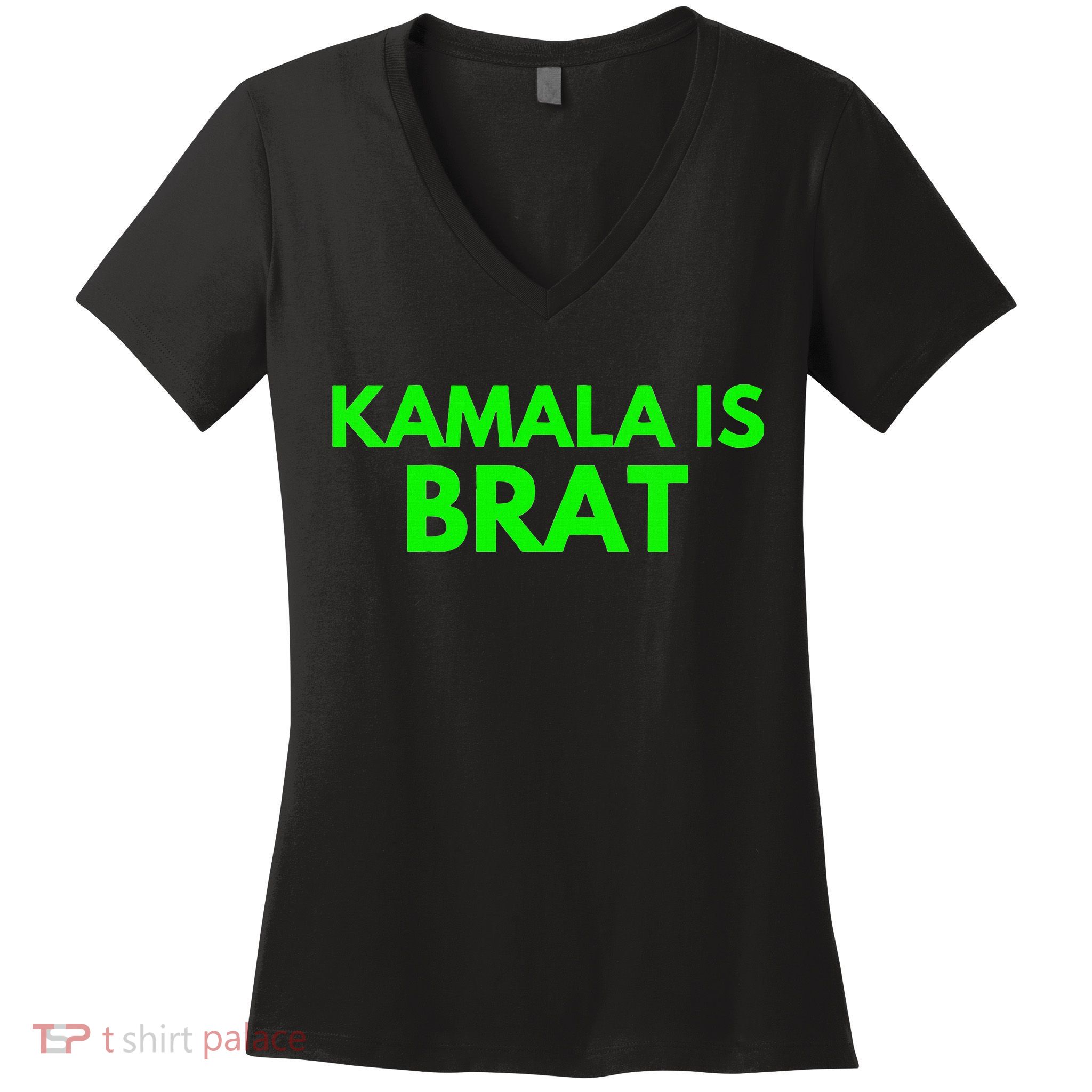 Kamala Is Brat V Neck Women's V-Neck T-Shirt