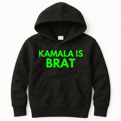Kamala Is Brat V Neck Kids Hoodie