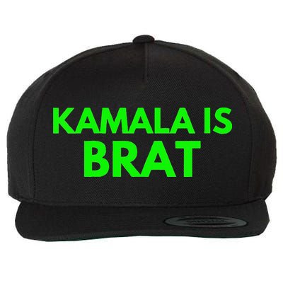 Kamala Is Brat V Neck Wool Snapback Cap