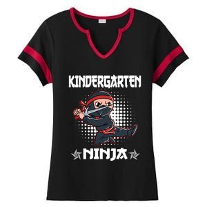 Kindergarten I Come Ninja Fighter Kindergarten Cool Gift Ladies Halftime Notch Neck Tee