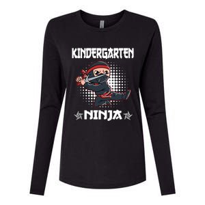 Kindergarten I Come Ninja Fighter Kindergarten Cool Gift Womens Cotton Relaxed Long Sleeve T-Shirt