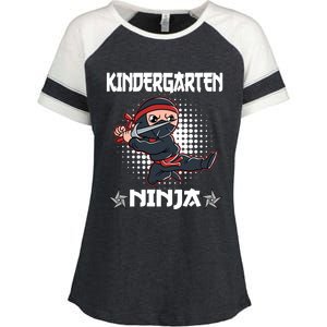 Kindergarten I Come Ninja Fighter Kindergarten Cool Gift Enza Ladies Jersey Colorblock Tee