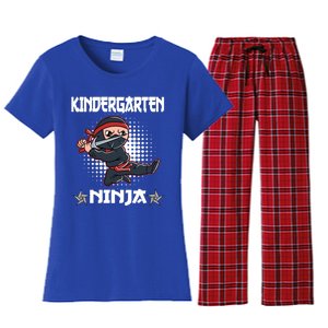 Kindergarten I Come Ninja Fighter Kindergarten Cool Gift Women's Flannel Pajama Set