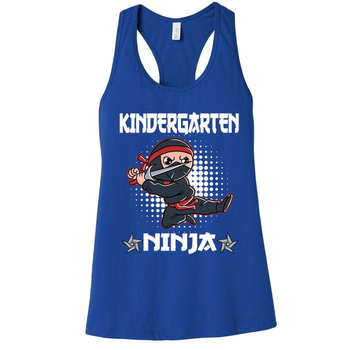 Kindergarten I Come Ninja Fighter Kindergarten Cool Gift Women's Racerback Tank