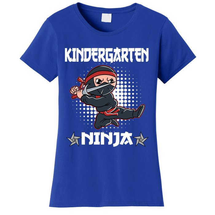 Kindergarten I Come Ninja Fighter Kindergarten Cool Gift Women's T-Shirt