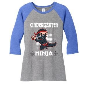 Kindergarten I Come Ninja Fighter Kindergarten Cool Gift Women's Tri-Blend 3/4-Sleeve Raglan Shirt