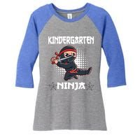 Kindergarten I Come Ninja Fighter Kindergarten Cool Gift Women's Tri-Blend 3/4-Sleeve Raglan Shirt