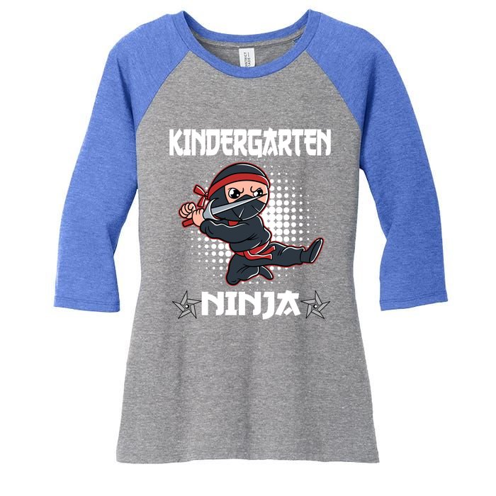 Kindergarten I Come Ninja Fighter Kindergarten Cool Gift Women's Tri-Blend 3/4-Sleeve Raglan Shirt