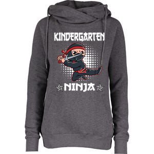 Kindergarten I Come Ninja Fighter Kindergarten Cool Gift Womens Funnel Neck Pullover Hood