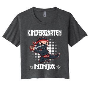 Kindergarten I Come Ninja Fighter Kindergarten Cool Gift Women's Crop Top Tee