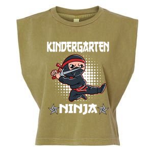 Kindergarten I Come Ninja Fighter Kindergarten Cool Gift Garment-Dyed Women's Muscle Tee