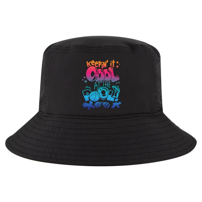 Keepin It Cool In The Pool Summer Vibes Matching Family Gift Cool Comfort Performance Bucket Hat