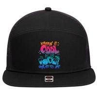 Keepin It Cool In The Pool Summer Vibes Matching Family Gift 7 Panel Mesh Trucker Snapback Hat