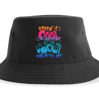 Keepin It Cool In The Pool Summer Vibes Matching Family Gift Sustainable Bucket Hat