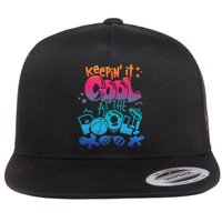Keepin It Cool In The Pool Summer Vibes Matching Family Gift Flatbill Hat