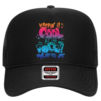 Keepin It Cool In The Pool Summer Vibes Matching Family Gift Trucker Hat