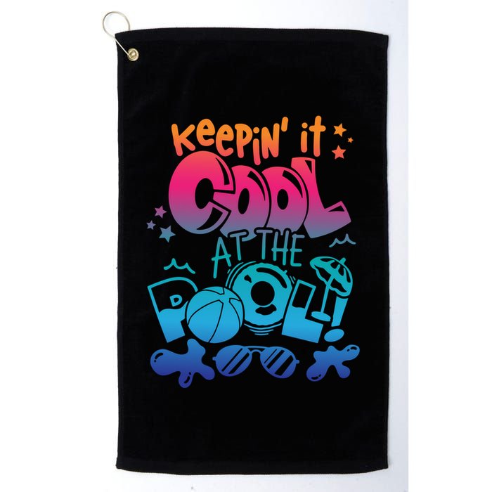 Keepin It Cool In The Pool Summer Vibes Matching Family Gift Golf Towel