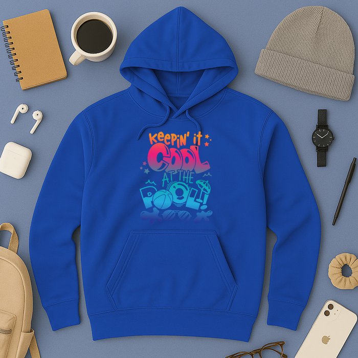 Keepin It Cool In The Pool Summer Vibes Matching Family Gift Hoodie