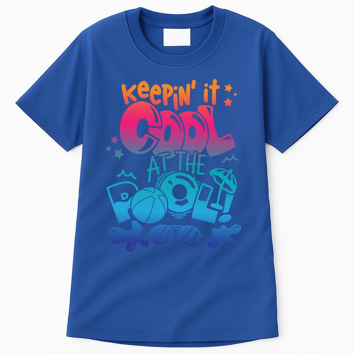 Keepin It Cool In The Pool Summer Vibes Matching Family Gift Tall T-Shirt