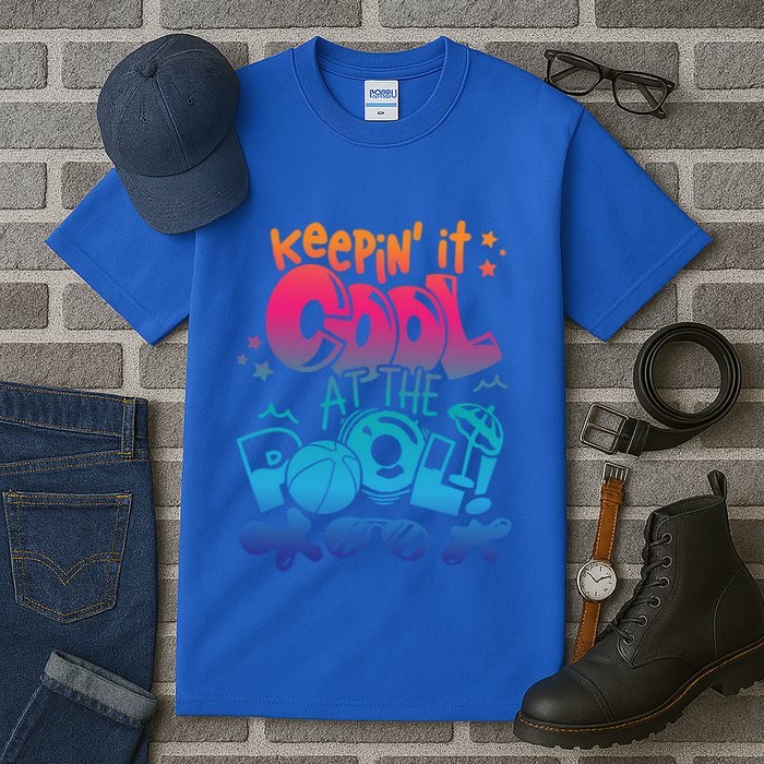 Keepin It Cool In The Pool Summer Vibes Matching Family Gift Tall T-Shirt