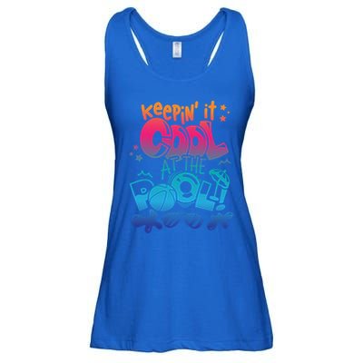 Keepin It Cool In The Pool Summer Vibes Matching Family Gift Ladies Essential Flowy Tank