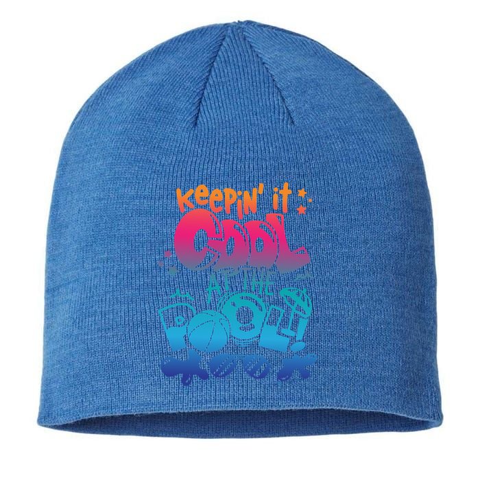 Keepin It Cool In The Pool Summer Vibes Matching Family Gift Sustainable Beanie