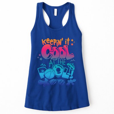 Keepin It Cool In The Pool Summer Vibes Matching Family Gift Womens Tank Top