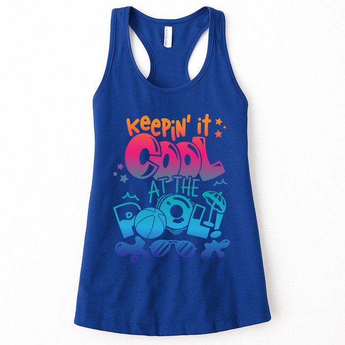 Keepin It Cool In The Pool Summer Vibes Matching Family Gift Womens Tank Top
