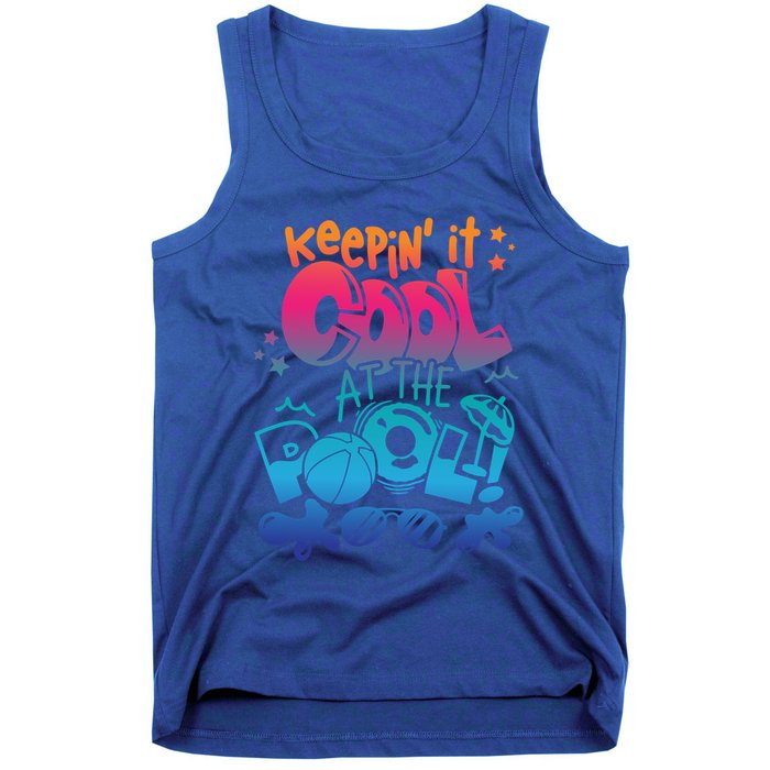 Keepin It Cool In The Pool Summer Vibes Matching Family Gift Tank Top