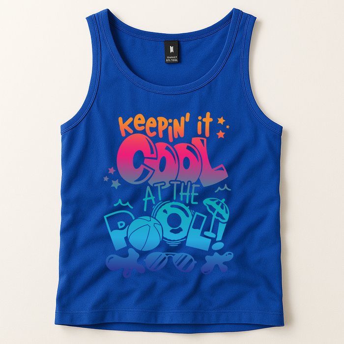 Keepin It Cool In The Pool Summer Vibes Matching Family Gift Tank Top