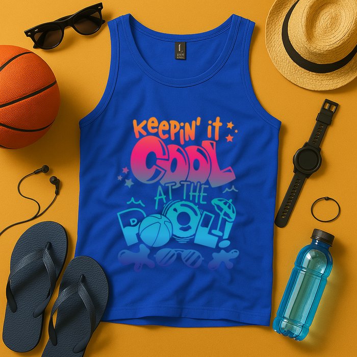 Keepin It Cool In The Pool Summer Vibes Matching Family Gift Tank Top