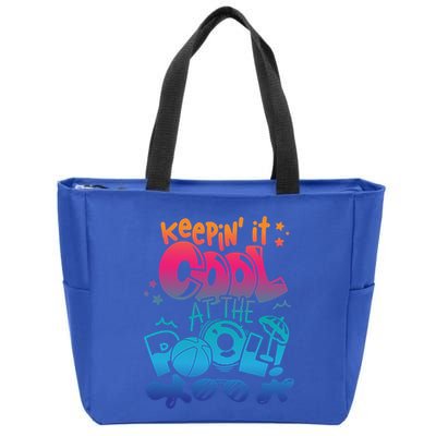 Keepin It Cool In The Pool Summer Vibes Matching Family Gift Zip Tote Bag