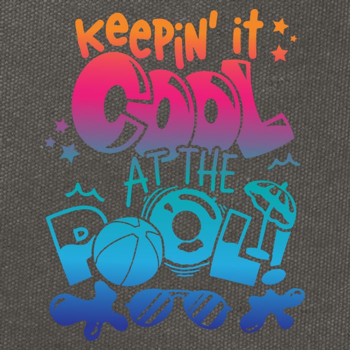 Keepin It Cool In The Pool Summer Vibes Matching Family Gift Cotton Canvas Backpack