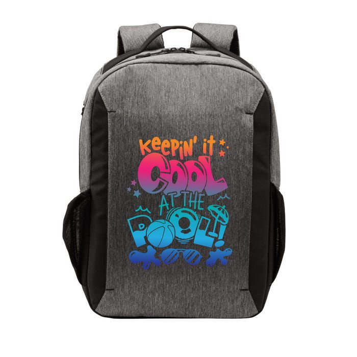 Keepin It Cool In The Pool Summer Vibes Matching Family Gift Vector Backpack