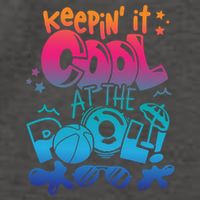 Keepin It Cool In The Pool Summer Vibes Matching Family Gift Vector Backpack