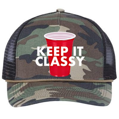 Keep It Classy Cute Gift Red Cup Party Beer Ing College Novelty Gift Retro Rope Trucker Hat Cap