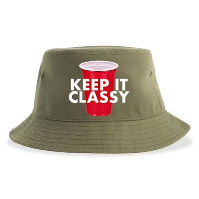 Keep It Classy Cute Gift Red Cup Party Beer Ing College Novelty Gift Sustainable Bucket Hat