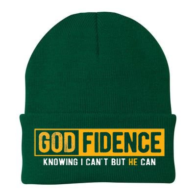 Knowing I Can't But He Can Christian Religious Jesus Knit Cap Winter Beanie