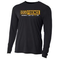 Knowing I Can't But He Can Christian Religious Jesus Cooling Performance Long Sleeve Crew