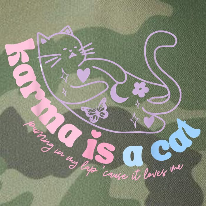 Karma Is Cat Purring In My Lap Cause It Loves Me Legacy Tie Dye Trucker Hat