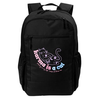 Karma Is Cat Purring In My Lap Cause It Loves Me Backpack