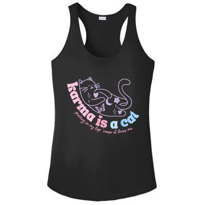 Karma Is Cat Purring In My Lap Cause It Loves Me Ladies PosiCharge Competitor Racerback Tank