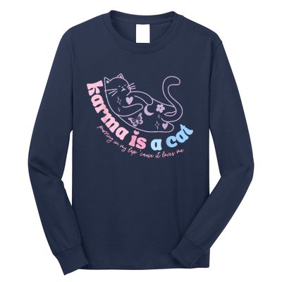 Karma Is Cat Purring In My Lap Cause It Loves Me Long Sleeve Shirt